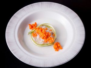Steamed Egg White with Crab Roe