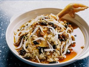 Slow-Cooked Chicken, Glutinous Rice wine, Shaoxing, Chrysanthemum